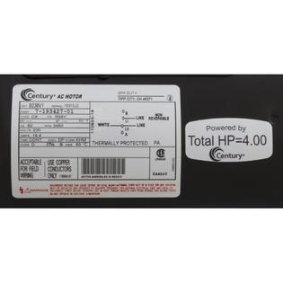 Motor, Century/WW, 5.0 Horsepower, 230v, 1-Spd, 56 Y Frame