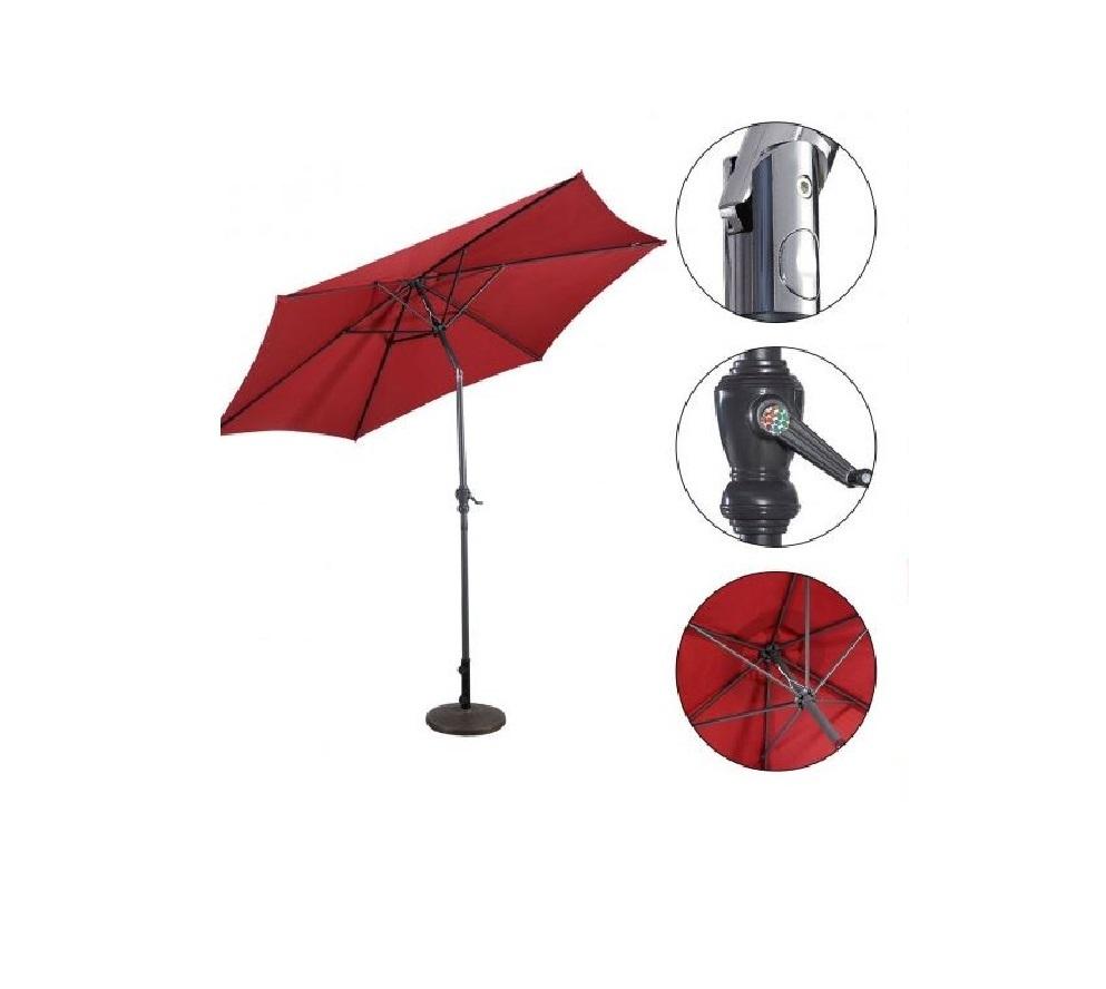 10' Offset Cantilever Patio Umbrella Octagonal Outdoor Shade for Deck Pool Yard