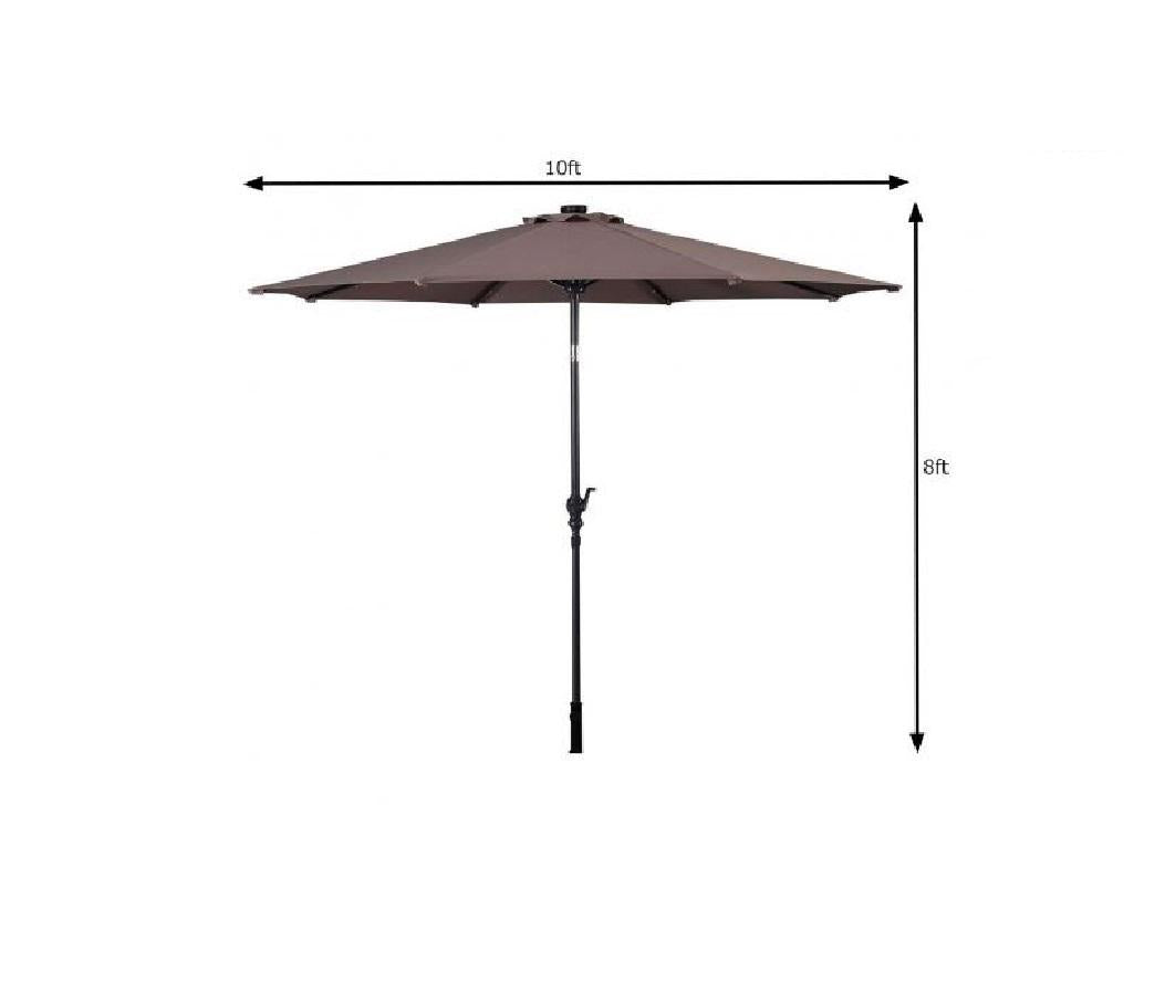 10' Offset Cantilever Patio Umbrella Octagonal Outdoor Shade for Deck Pool Yard