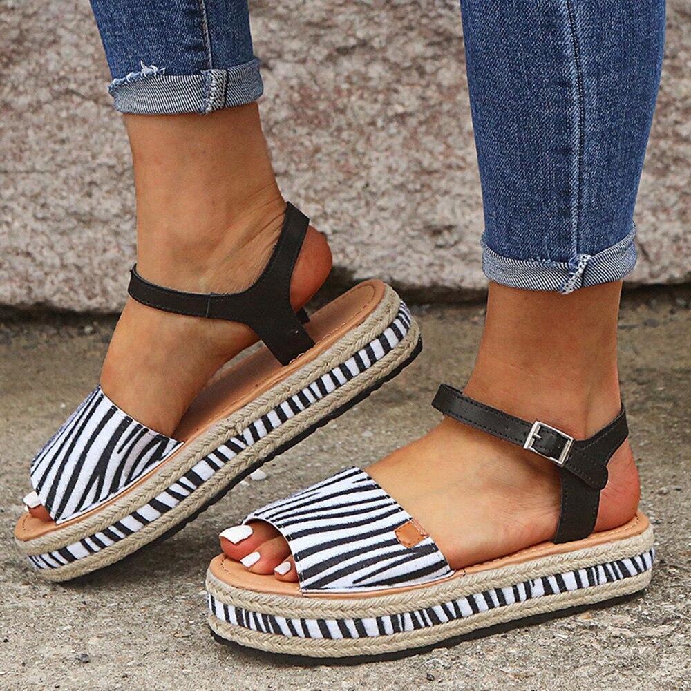 Women 2021 ng Summer Peep Toe Snake Leopard Platform Sandals