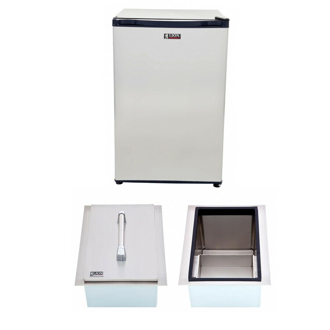 Lion BBQ Refrigerator and Ice Chest Package Deal