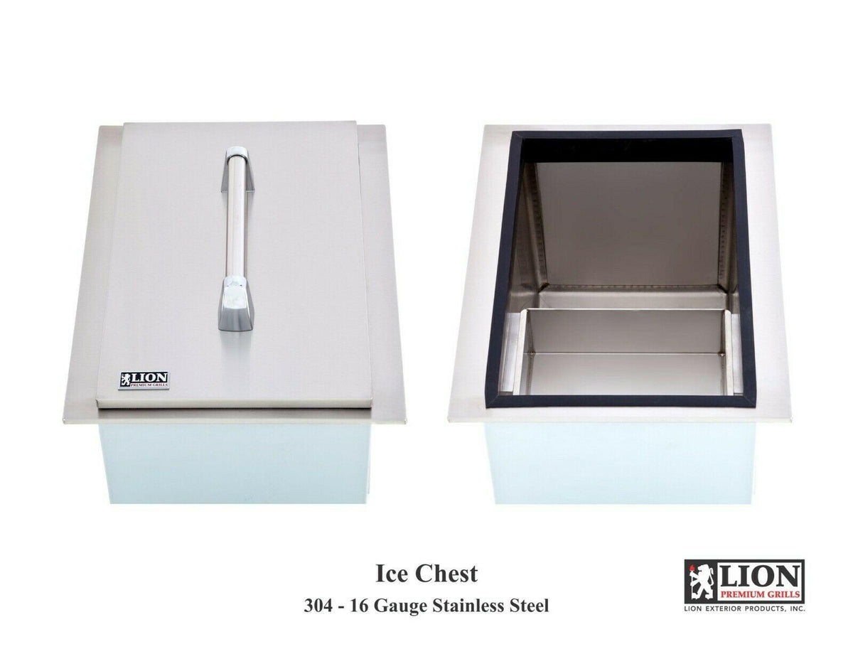 Lion BBQ Refrigerator and Ice Chest Package Deal