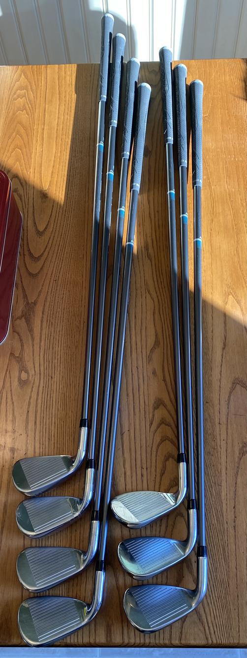 Used Men's Callaway Right Handed Rogue X Iron Set Regular Flex Graphite Shaft