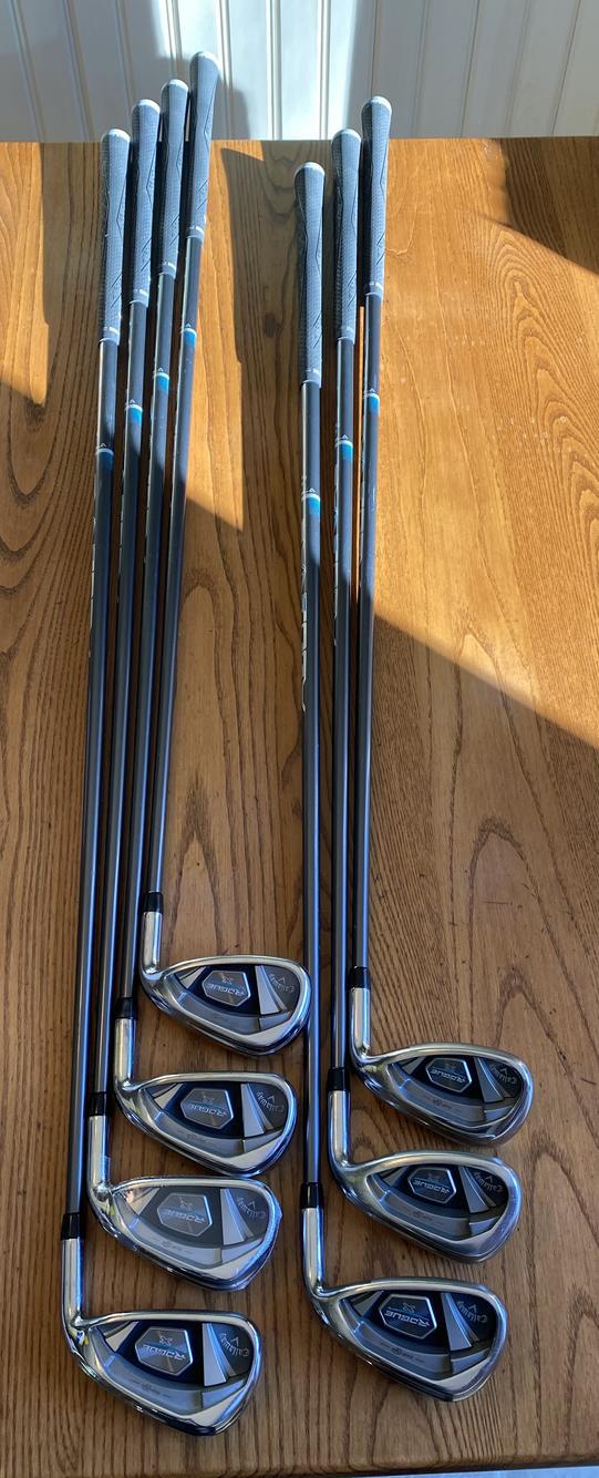 Used Men's Callaway Right Handed Rogue X Iron Set Regular Flex Graphite Shaft