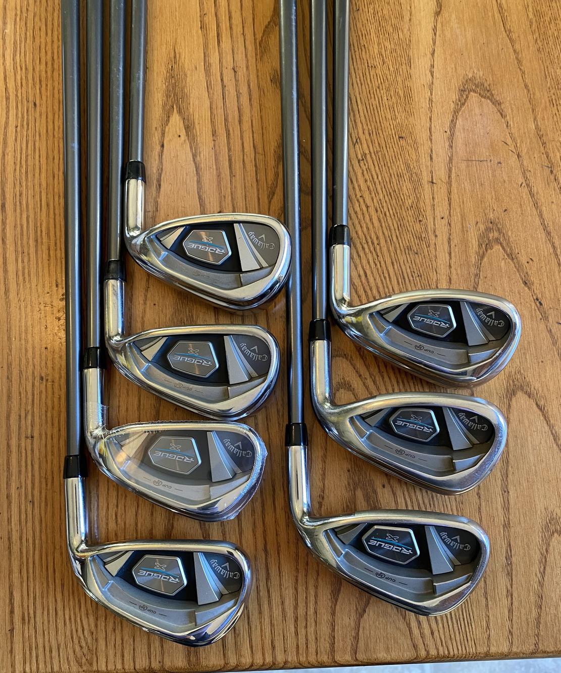 Used Men's Callaway Right Handed Rogue X Iron Set Regular Flex Graphite Shaft