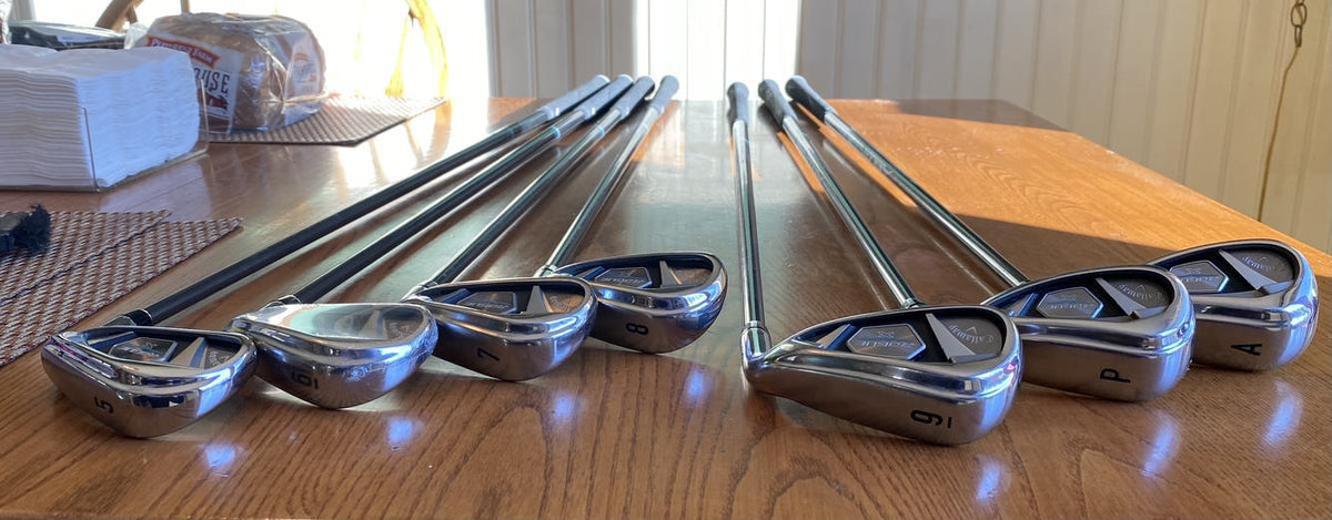 Used Men's Callaway Right Handed Rogue X Iron Set Regular Flex Graphite Shaft