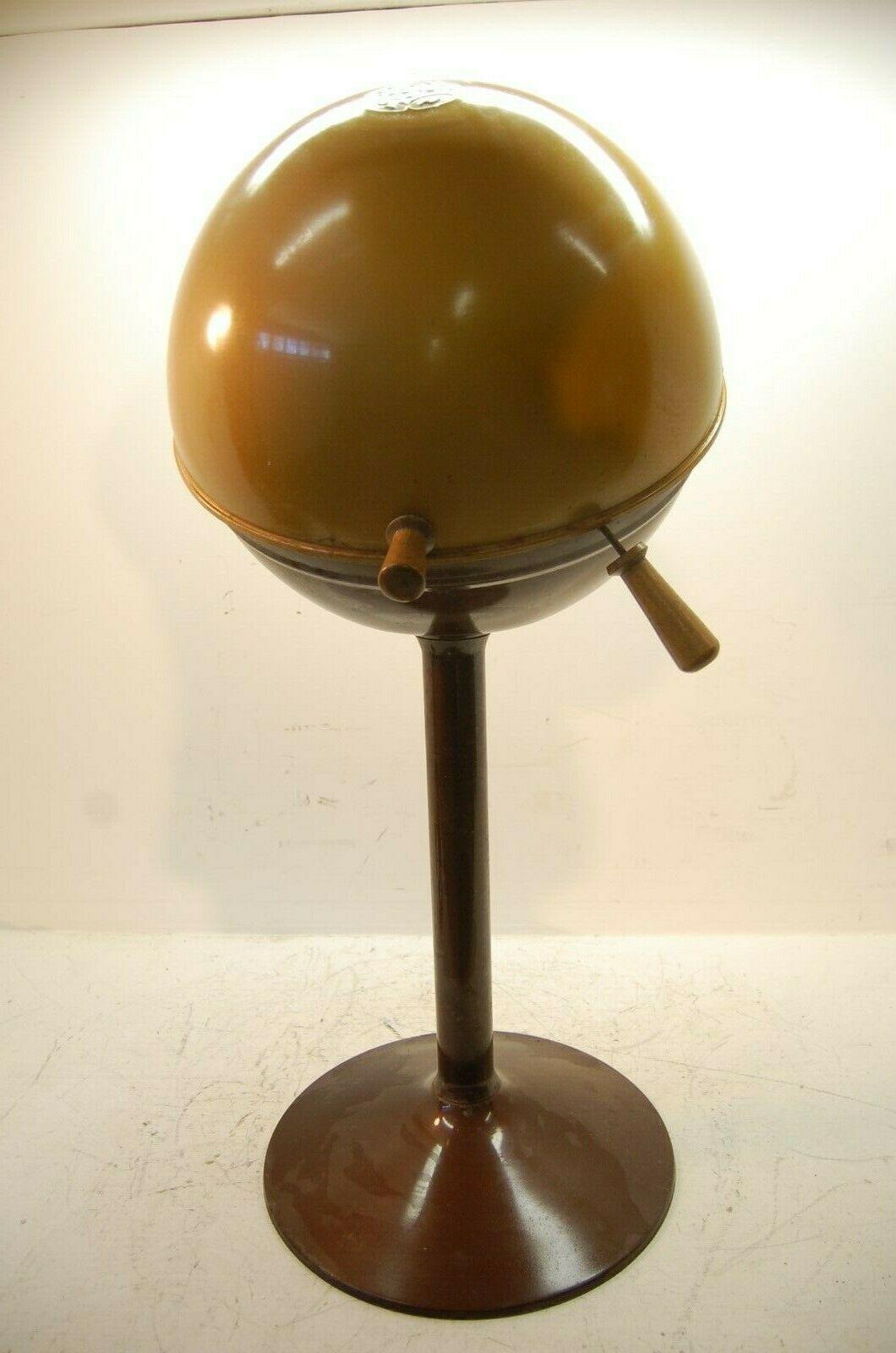 Rare Vtg 1960s Shepherd BQ BBQ Charcoal Grill, Brown & Copper, Wood Handle