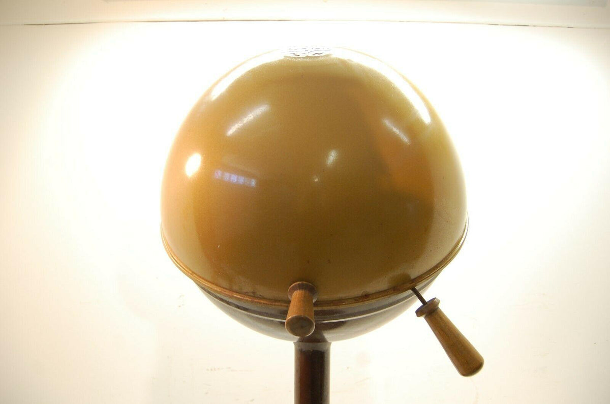 Rare Vtg 1960s Shepherd BQ BBQ Charcoal Grill, Brown & Copper, Wood Handle