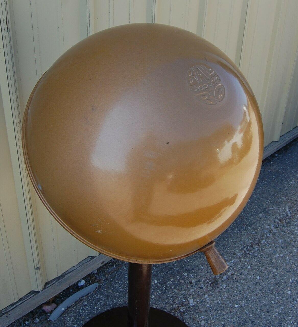 Rare Vtg 1960s Shepherd BQ BBQ Charcoal Grill, Brown & Copper, Wood Handle