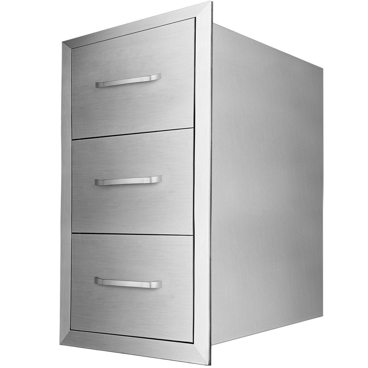 30"X17" Outdoor Kitchen/ BBQ Island Drawer Stainless Steel Triple Storage Drawer