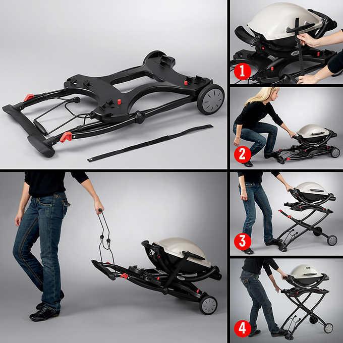 NEW Weber Q2200 with Adapter Hose and Cart