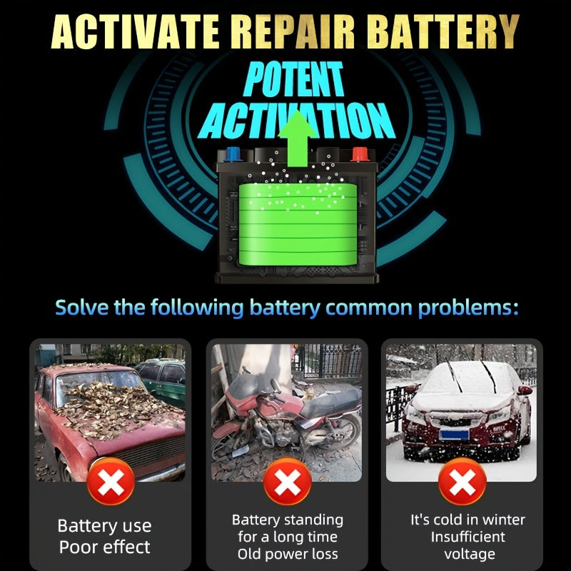 12V 6 Amp Intelligent Automatic Battery Charger/Maintainer With LCD Screen, Impulse Repair &amp; Summer/Winter Modes