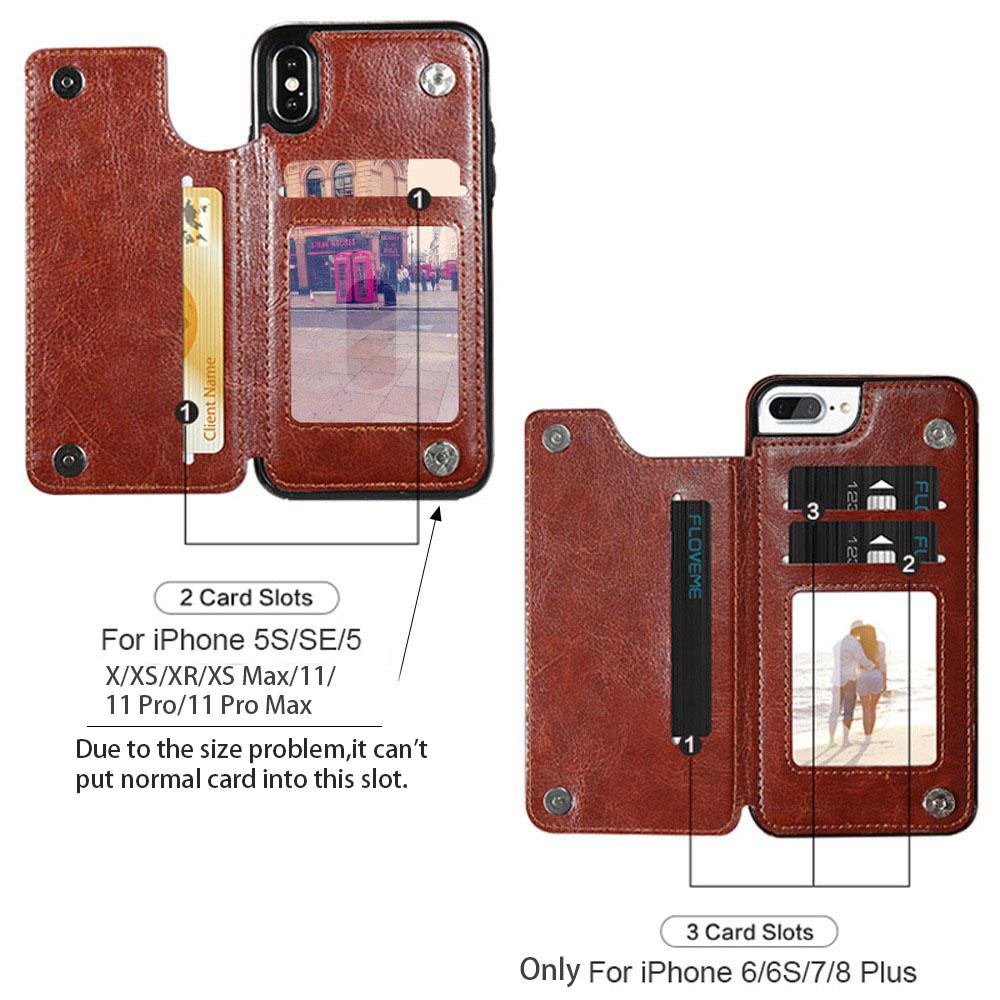 Retro Flip Leather Wallet Cases for iPhone 11 Pro Max X XS XR XS Max