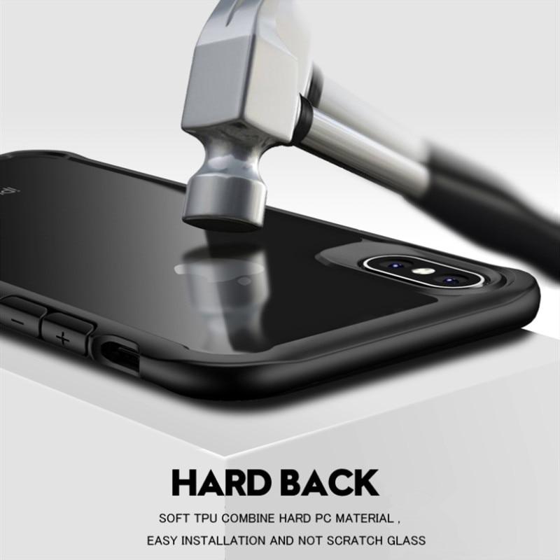 Phone Case - Luxury Ultra Thin Hybrid Clear Acrylic & Soft TPU Edge Protective Phone Case For iPhone XS/XR/XS Max 8/7 Plus
