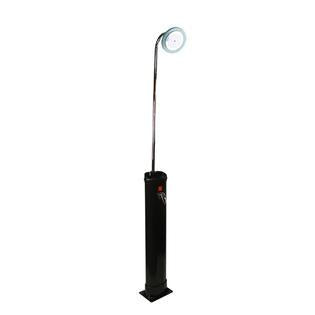 7' LED Lighted Black Eco-Friendly Solar-Powered Shower Station