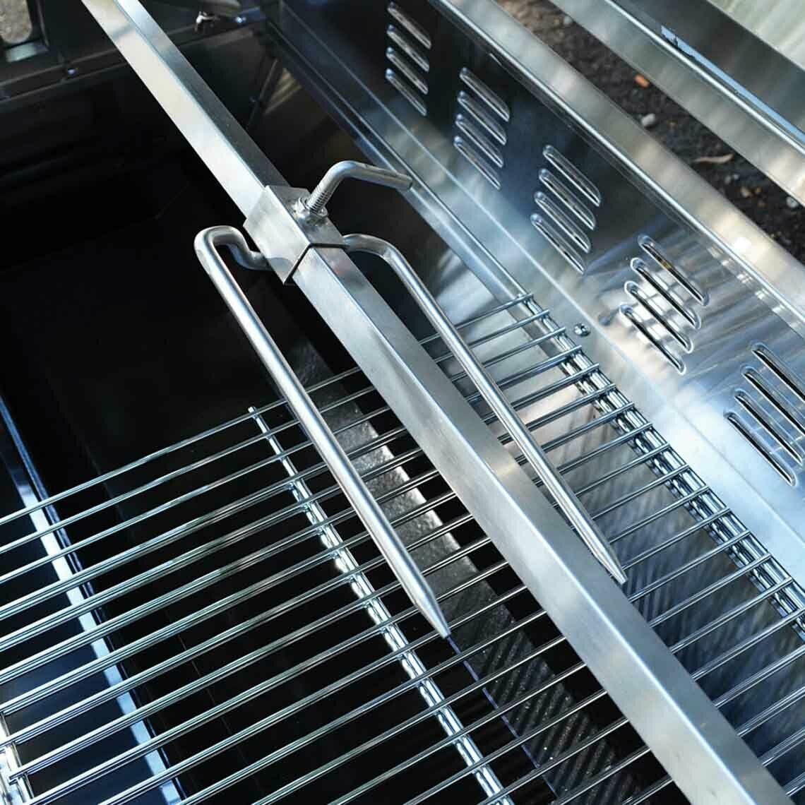 Titan Great Outdoors 35W Stainless Steel Rotisserie Grill Roaster Glass Hood