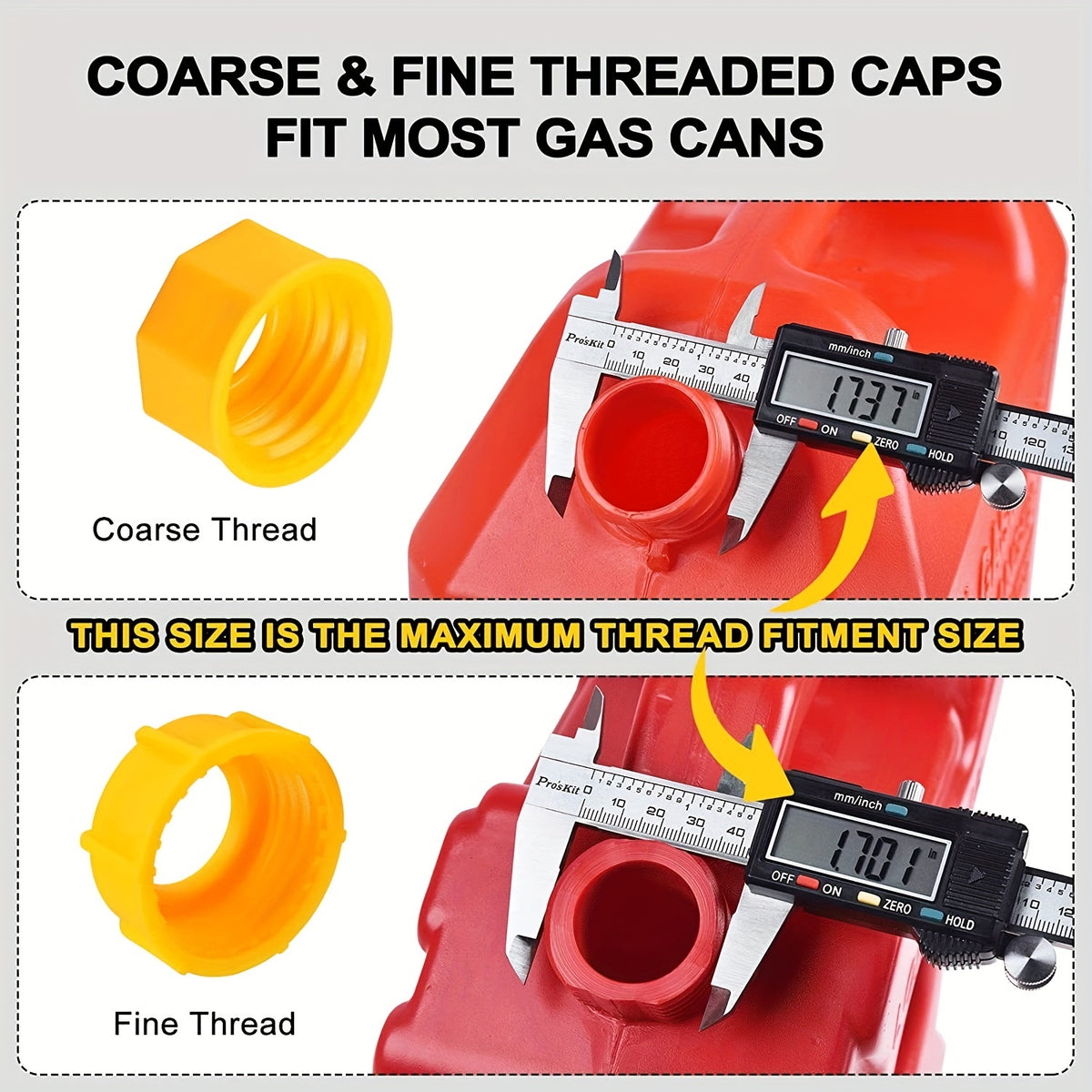 Gas Can Spout, Gas Can Nozzle Suitable For Most 1/2/5/10 Gal Oil Cans. Durable The Thickened Oil Gas Can Cap And Thickened Gasket