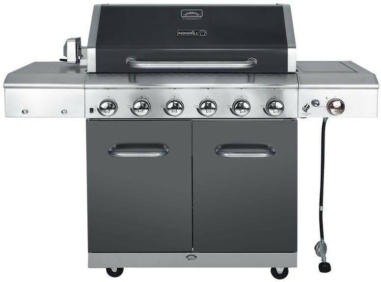 Propane Gas BBQ Barbecue Grill Side Sear 6-Burner Rotisserie Kit Nexgrill Deluxe