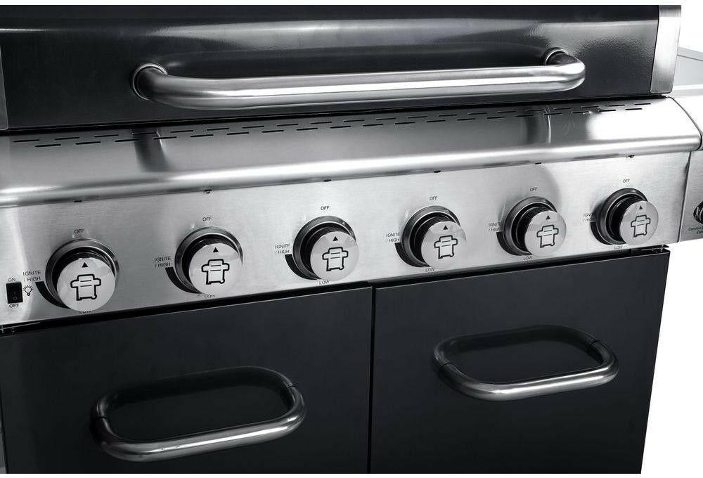 Propane Gas BBQ Barbecue Grill Side Sear 6-Burner Rotisserie Kit Nexgrill Deluxe