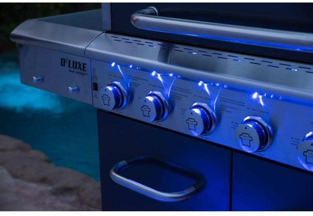 Propane Gas BBQ Barbecue Grill Side Sear 6-Burner Rotisserie Kit Nexgrill Deluxe