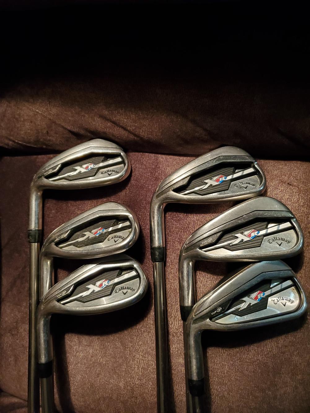 Used Men's Callaway Left Hand XR Iron Set Regular Flex Graphite Shaft