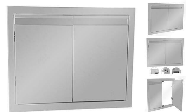 Outdoor Kitchen Stainless Steel Double Access Door 36W x 21H in. Double Door