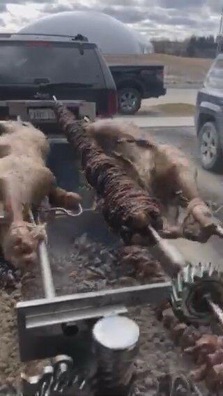 Gear Drive Rotisserie Kit For whole lambs/pigs