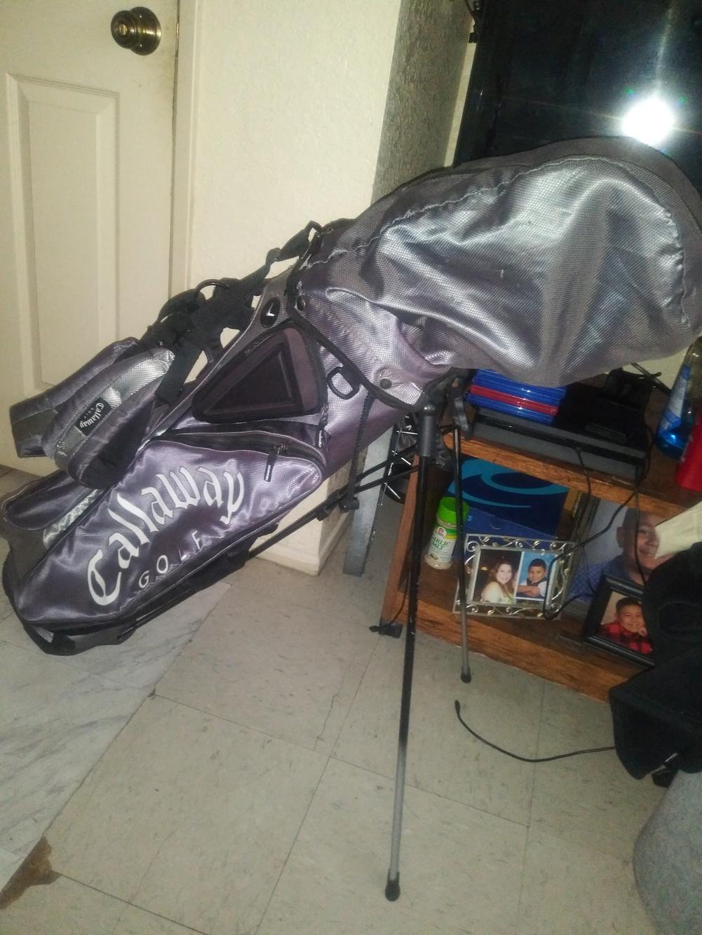 Used set of mixed top brand clubs and bag see discription