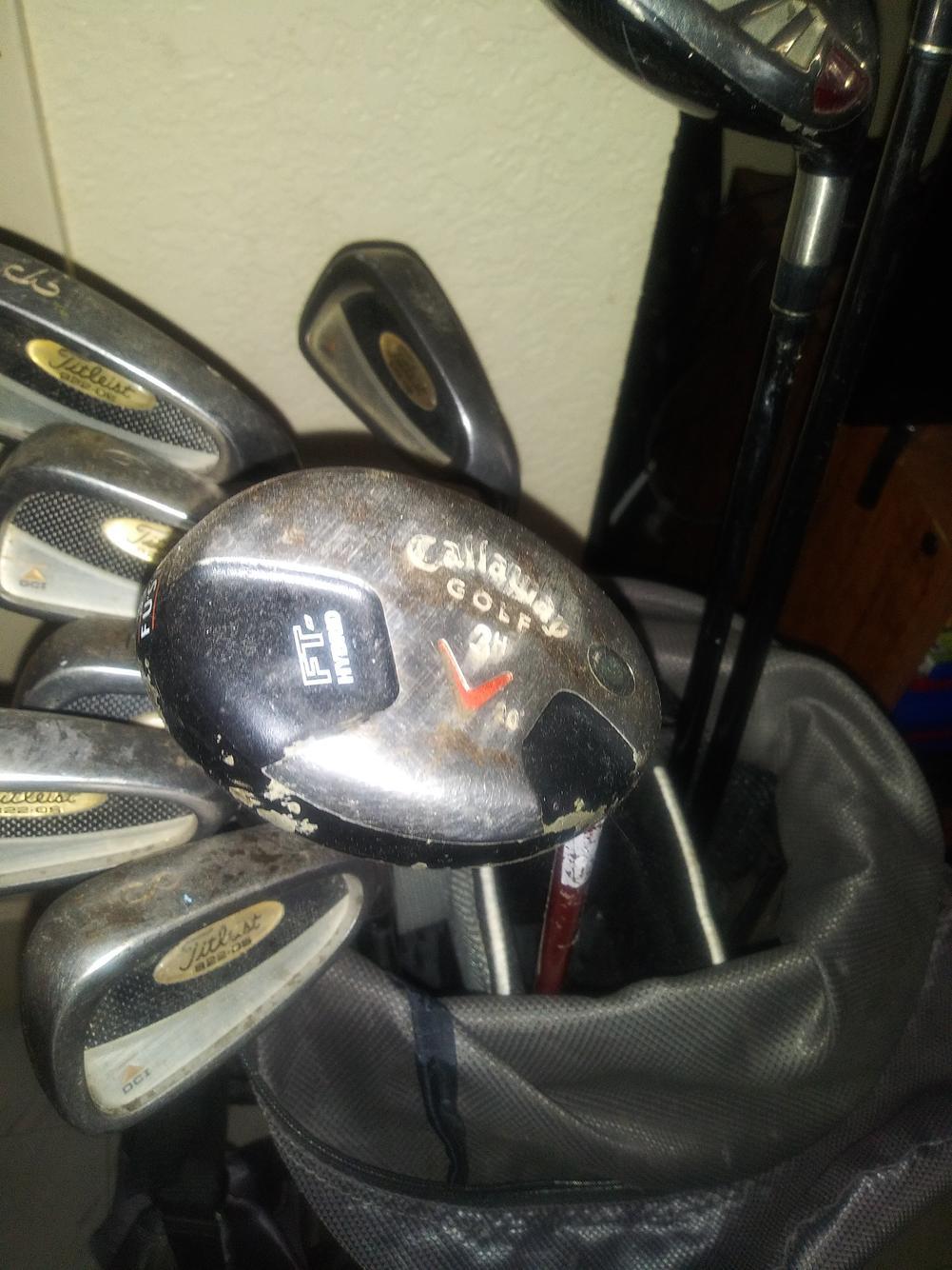 Used set of mixed top brand clubs and bag see discription
