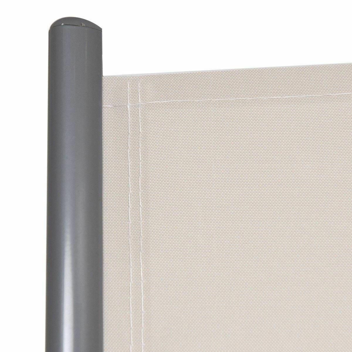 Modern 2 Sides Beige Retractable Privacy Divider Patio/Office Screen