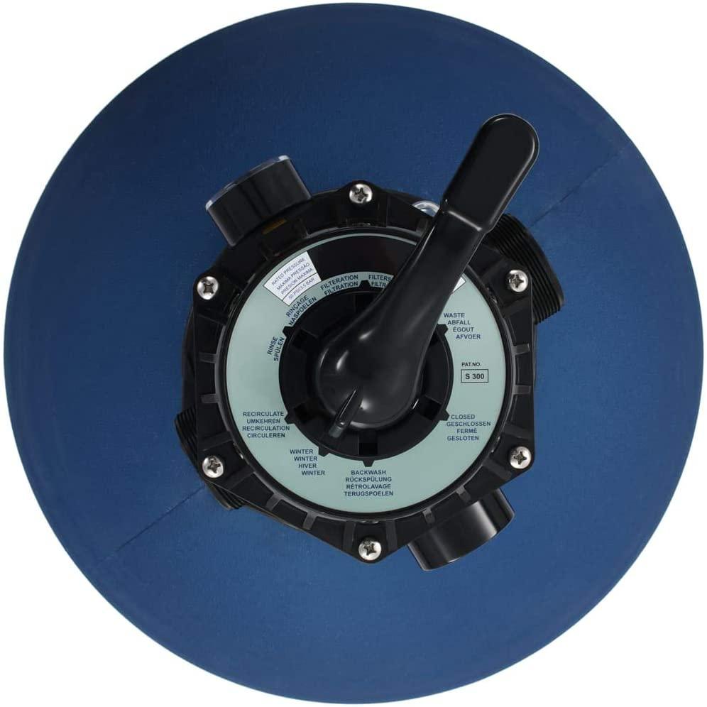 FAMSA Pool Sand Filter with 6 Position Valve Blue 2.6