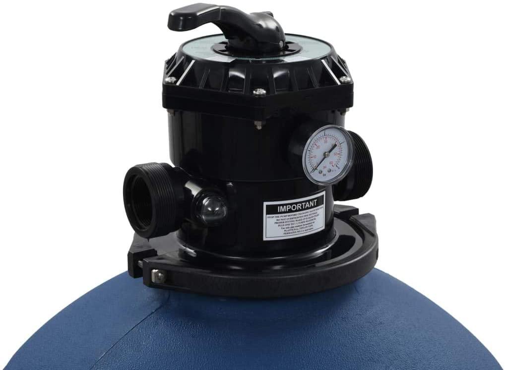 FAMSA Pool Sand Filter with 6 Position Valve Blue 2.6