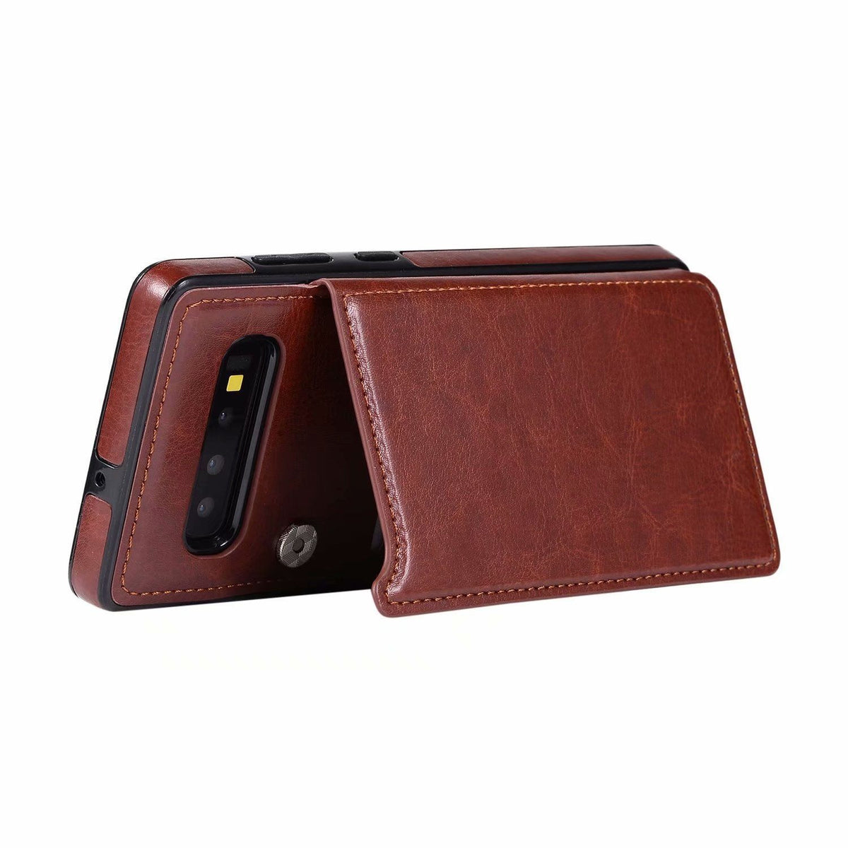 Phone Case - Retro PU Leather Wallet Magnet Multi Card Case For Galaxy