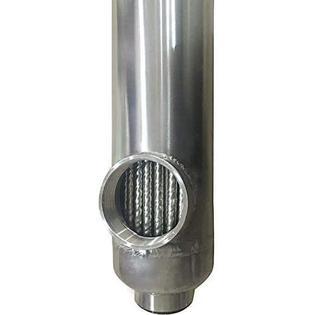 WiseWater Pool Heat Exchanger 1200k Btu Stainless Steel 316L Opposite Ports 2 1/2" and 2" FPT