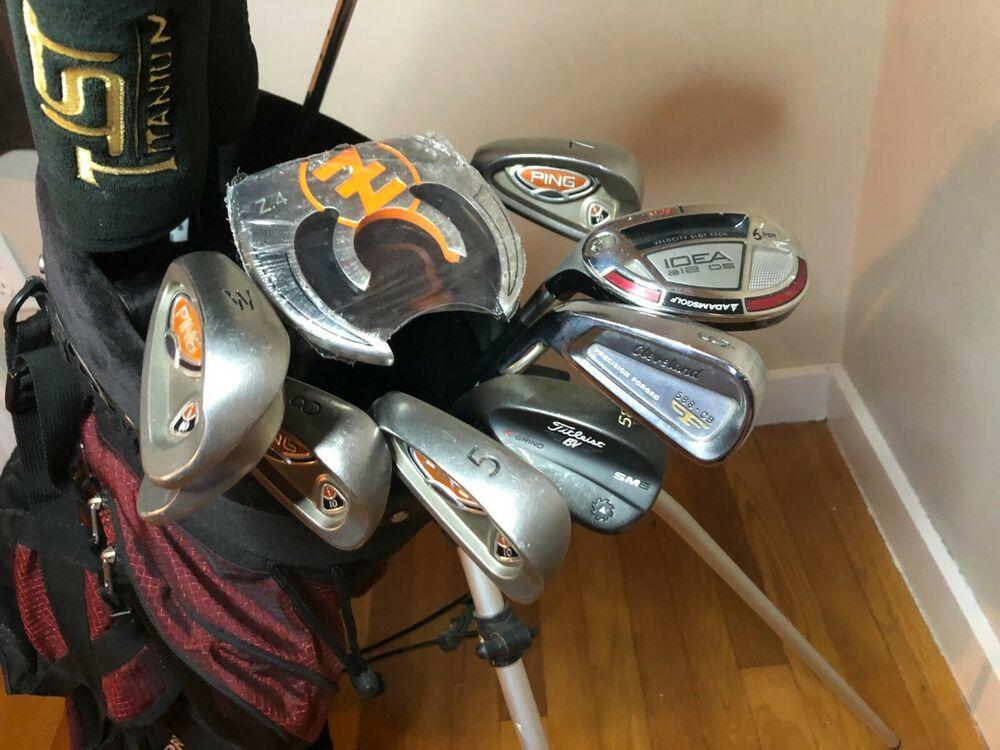 High End Mens Complete Golf Club Set & Bag, Lefty, Ping, Titleist, Callaway+More