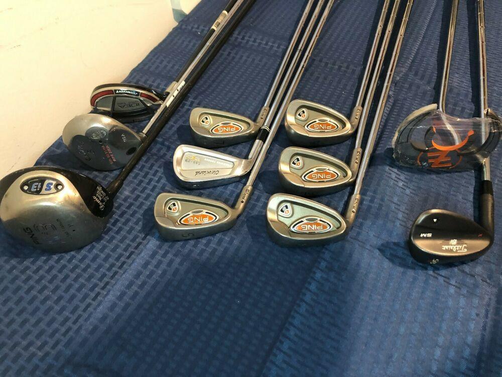 High End Mens Complete Golf Club Set & Bag, Lefty, Ping, Titleist, Callaway+More