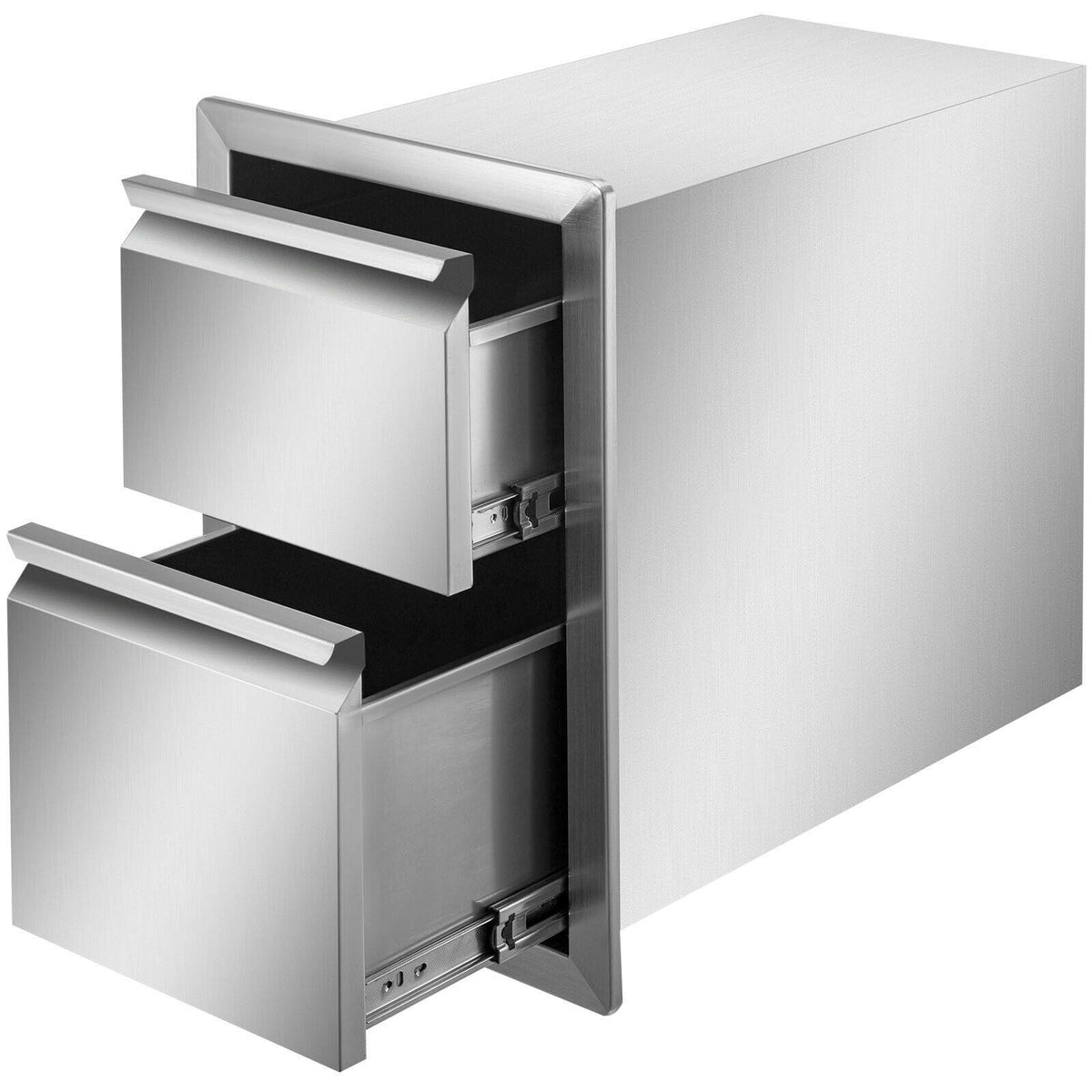 13"WX20.5"H BBQ Drawer Outdoor Kitchen Chest of Drawers Double Stainless Steel