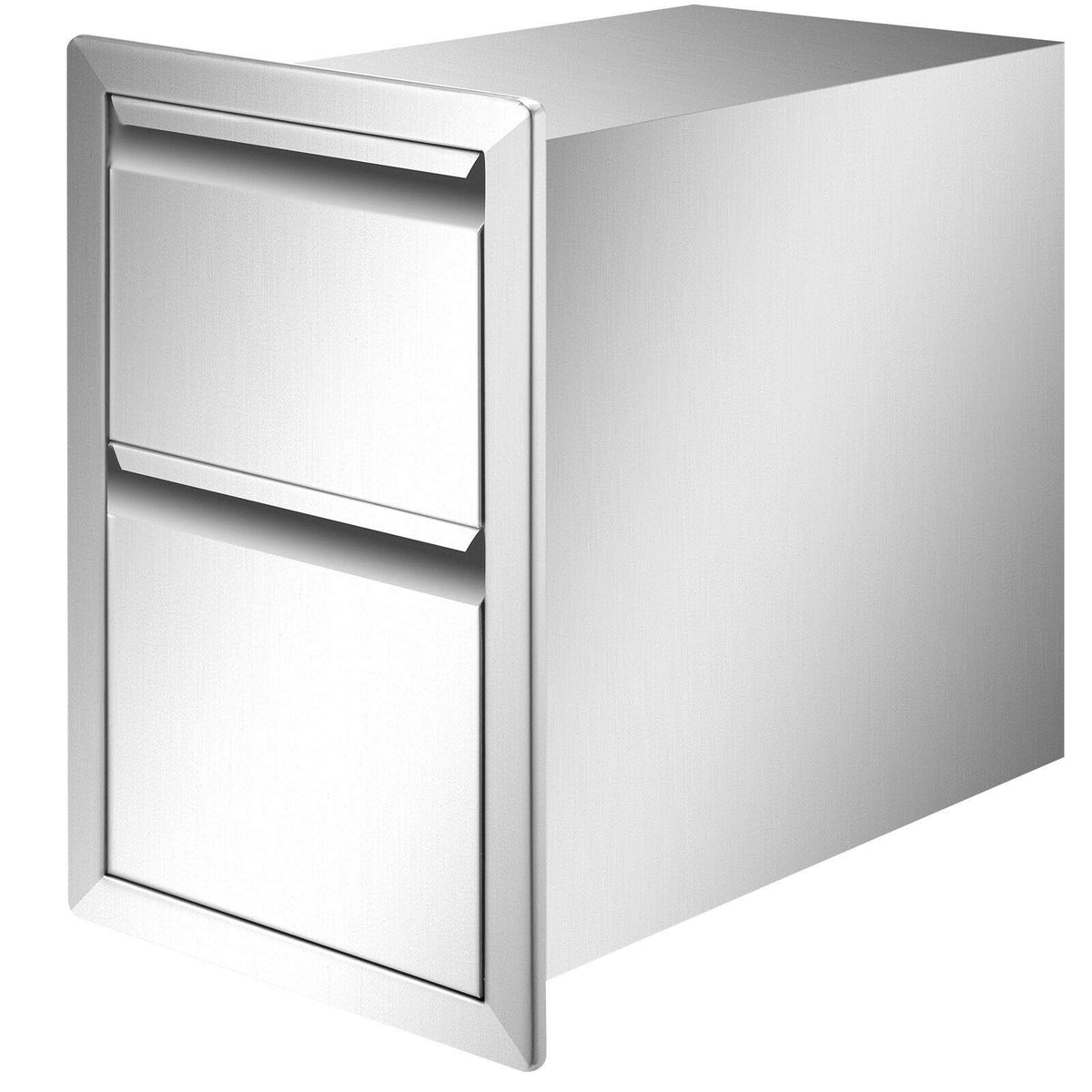 13"WX20.5"H BBQ Drawer Outdoor Kitchen Chest of Drawers Double Stainless Steel