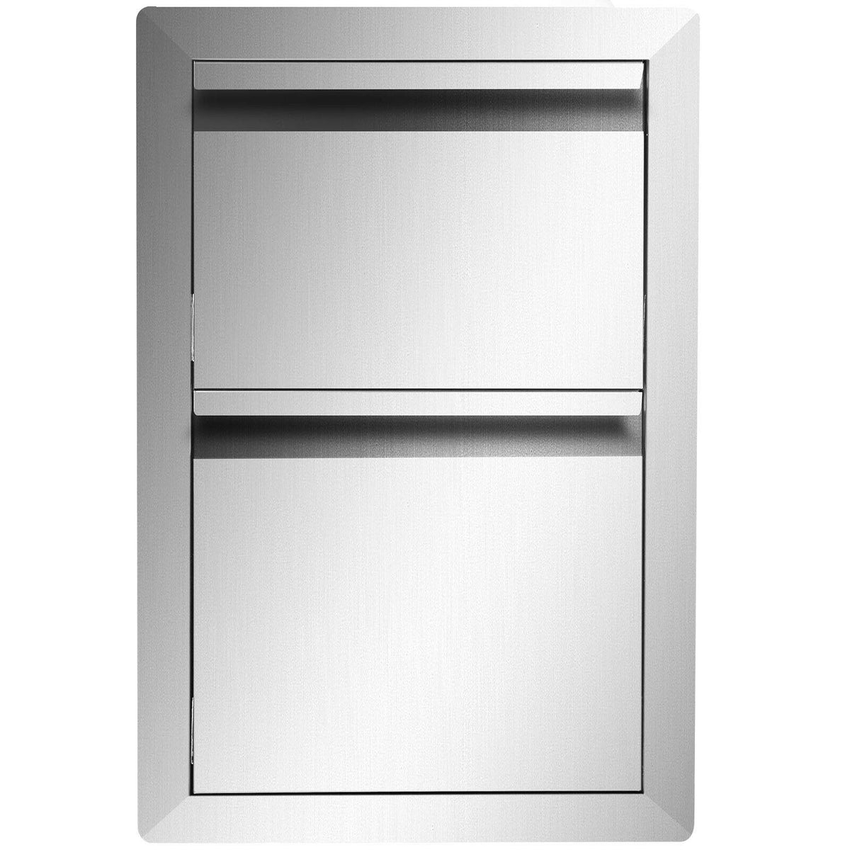 13"WX20.5"H BBQ Drawer Outdoor Kitchen Chest of Drawers Double Stainless Steel
