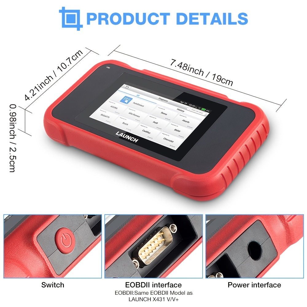 LAUNCH X431 CRP123E Car OBD2 Diagnostic Tools Automotive OBD Scanner ABS SRS Airbag Engine AT SAS OIL Brake Reset Lifetime Update
