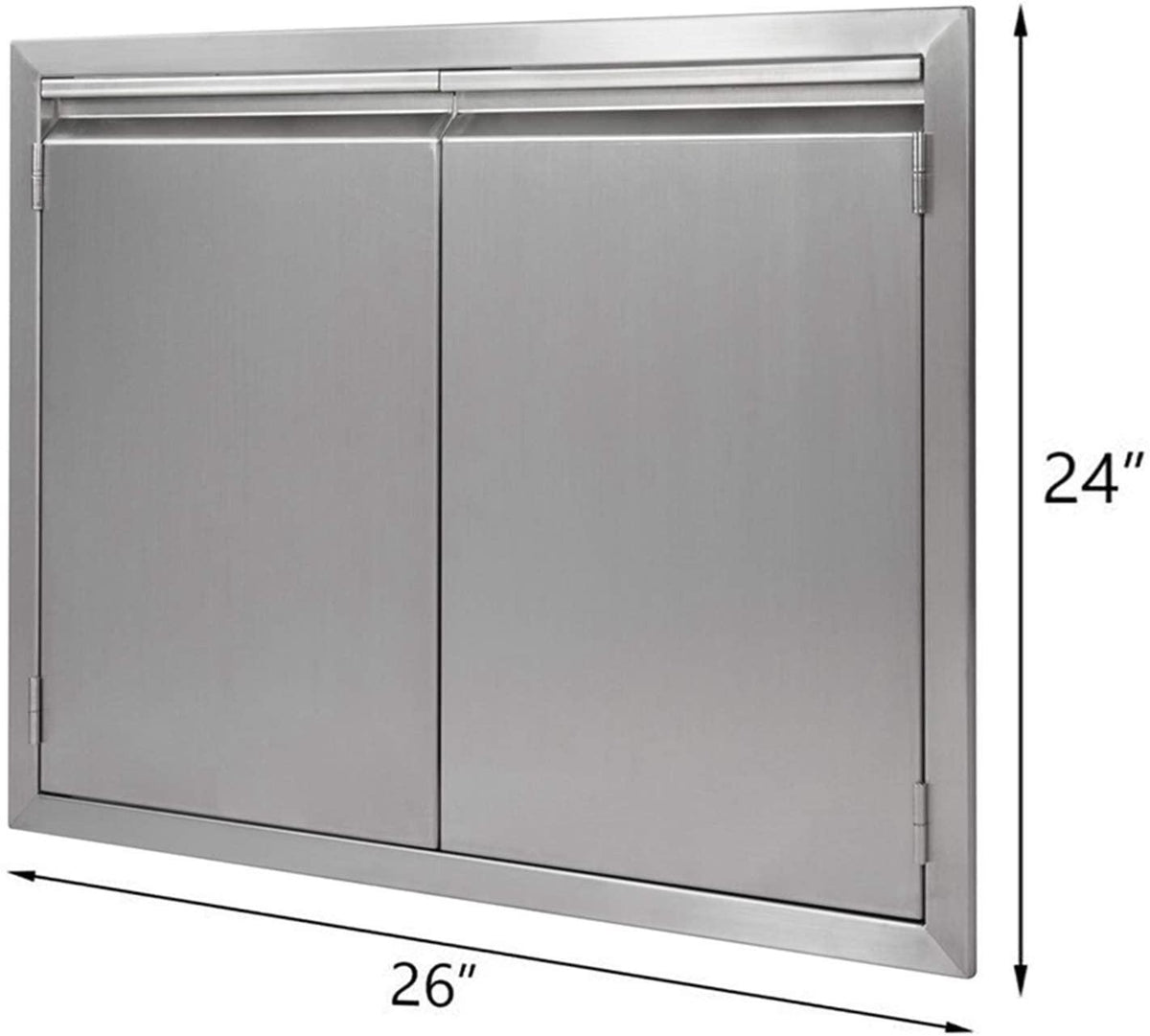 JIE JIN BBQ Access Door 26" W X 24" H, 304 Stainless Steel Outdoor Kitchen Acces