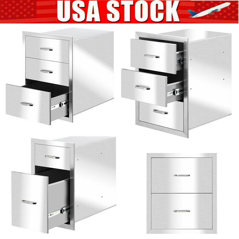 Multi-size BBQ Drawer Island Components Courtyard Oven Drawer Stainless Steel