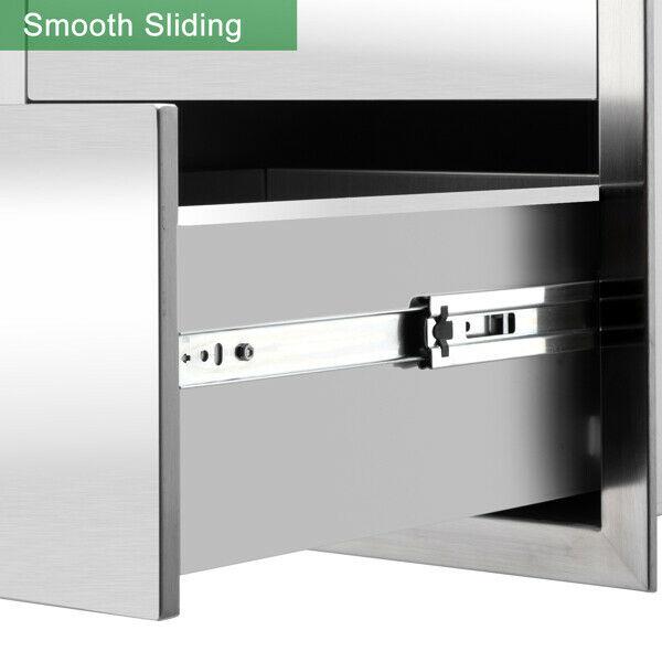Multi-size BBQ Drawer Island Components Courtyard Oven Drawer Stainless Steel