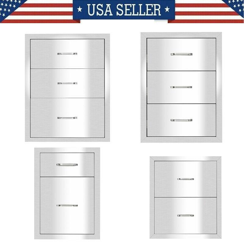 Multi-size BBQ Drawer Island Components Courtyard Oven Drawer Stainless Steel