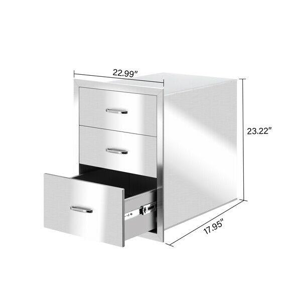Multi-size BBQ Drawer Island Components Courtyard Oven Drawer Stainless Steel