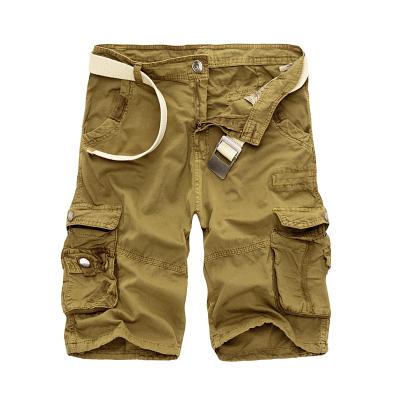 Lukmall Men 2021 Military Summer Army Green Cotton Men Loose Pocket Cargo Shorts