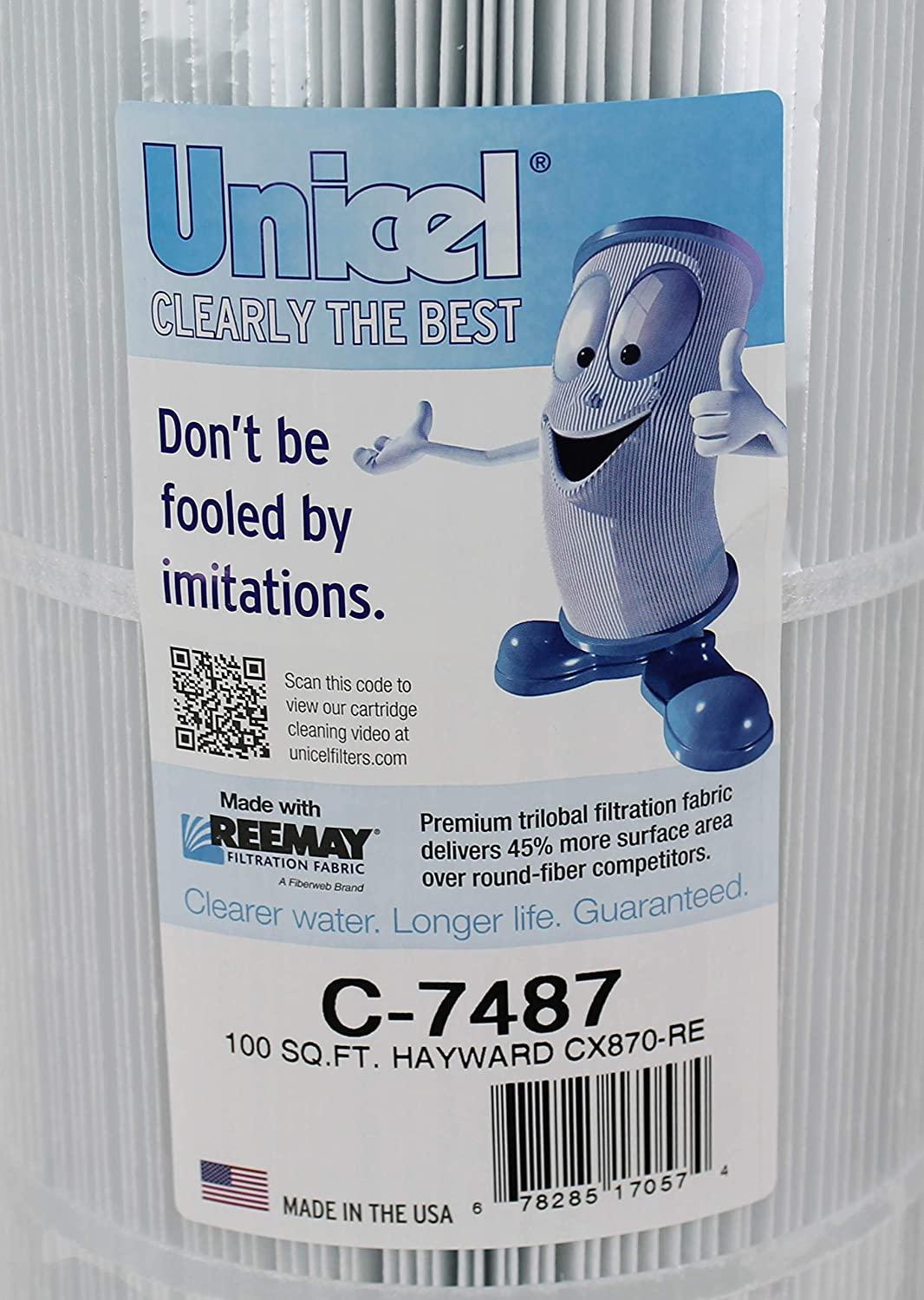 Unicel C-7487 Swimming Pool 100 Sq. Ft. Replacement Filter Cartridge for Hayward CX870XRE (4 Pack)