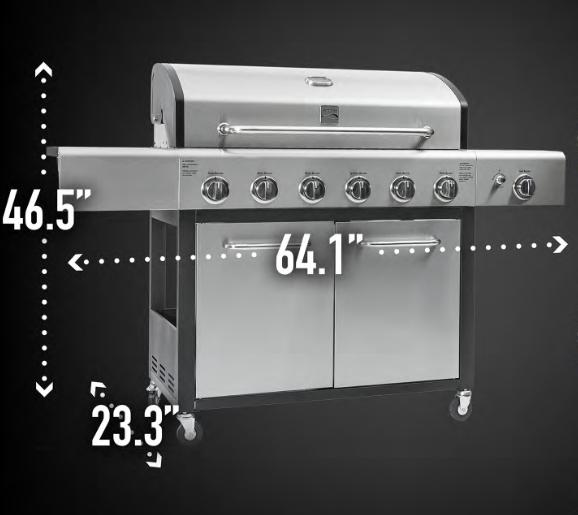 BBQ Grill 6 Burner with Side Burner Propane Gas XL Grill