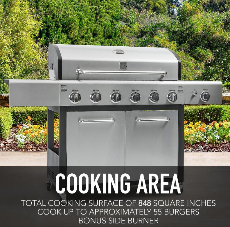 BBQ Grill 6 Burner with Side Burner Propane Gas XL Grill