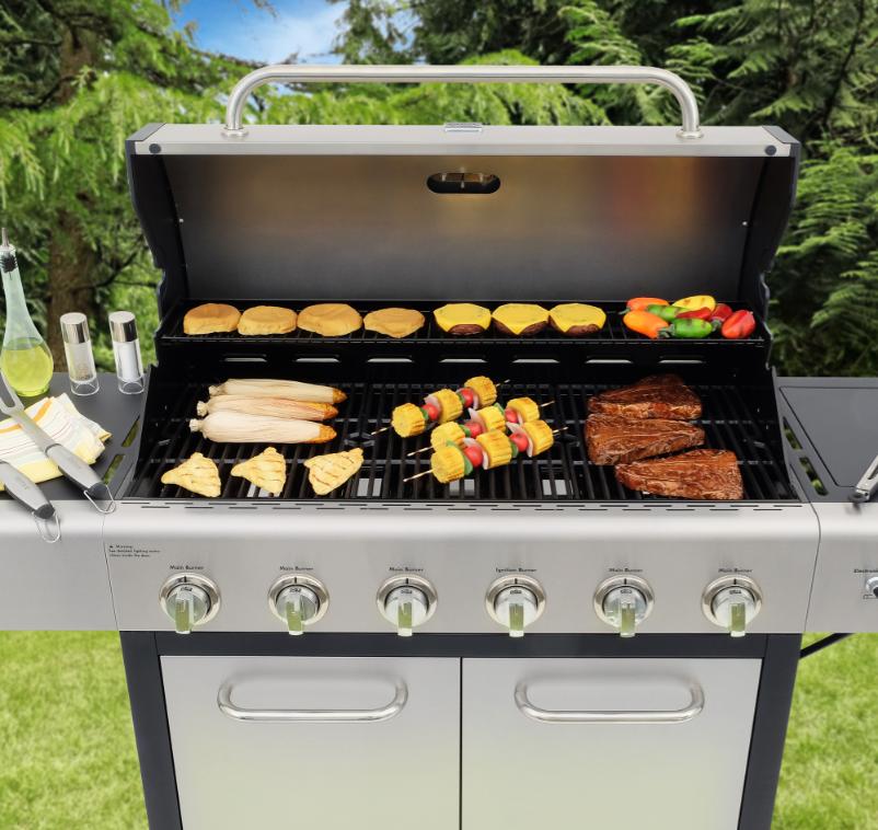 BBQ Grill 6 Burner with Side Burner Propane Gas XL Grill